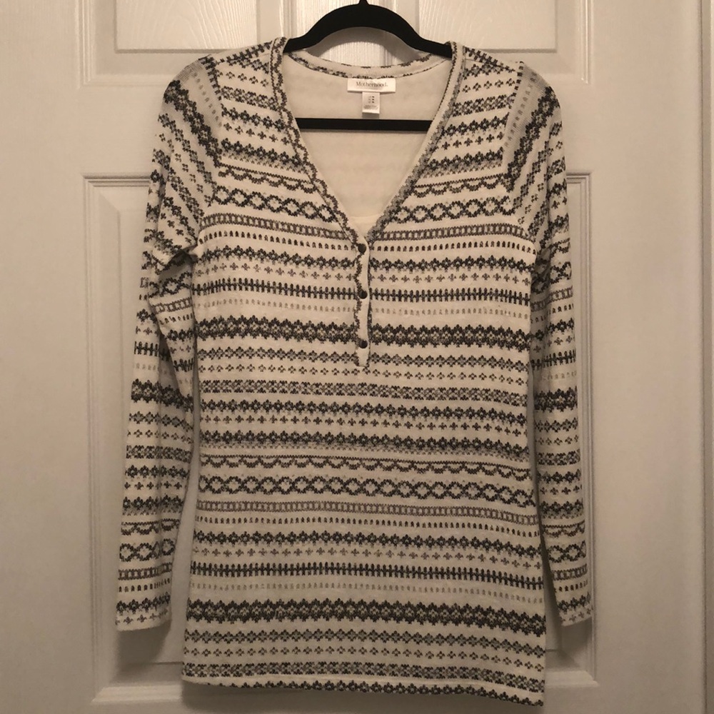 Motherhood maternity nursing sweater